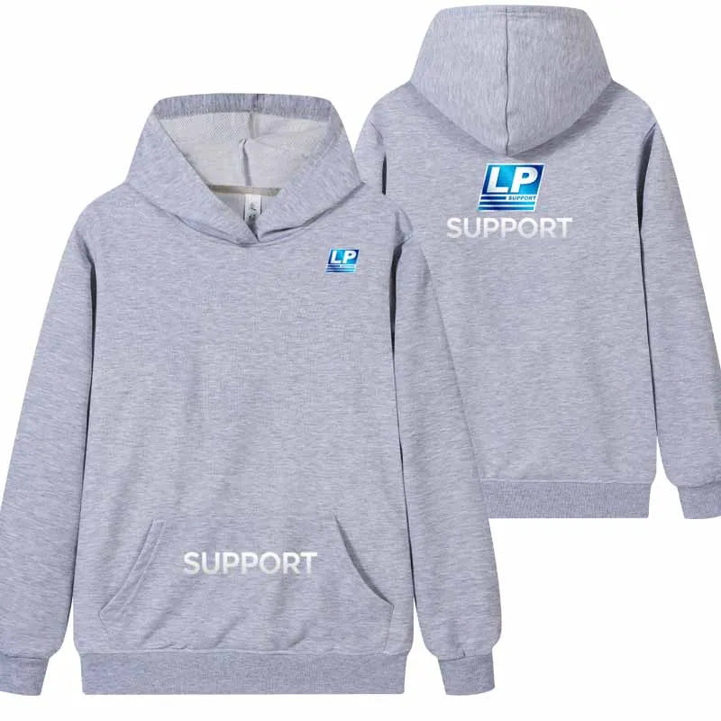 logo2026 Men's Long-Sleeved Hooded Sweatshirt with Personalized Print - Street Style Hoodie for Casual Sportswear