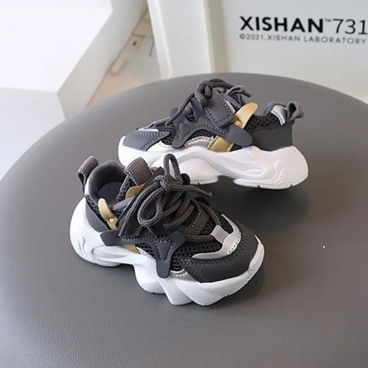 2024 Children's Sneakers Boy Spring Autumn Kids School Basketball Shoes Fashion Girls Causal Walking Shoes Breathable Non-slip