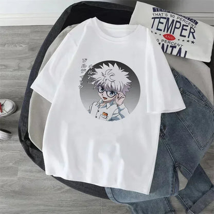 Anime Hunter X Hunter T-shirt Japan Manga Hisoka Killua Zoldyck Kawaii Funny T Shirts Kurapika Devil Eye Short Sleeve Tee Tops