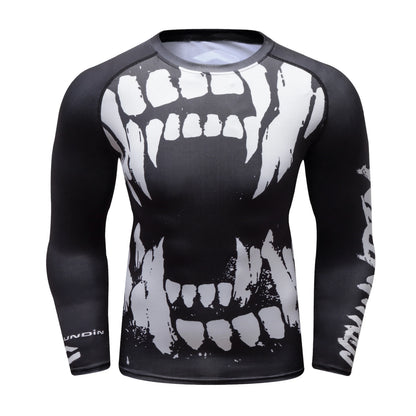 Men Sun Ptotection Fabric Gym Fitness long Sleeve Rashguard Spandex Quickly Dry jiu jitsu No Gi Rash Guard Bjj Grappling Shirts