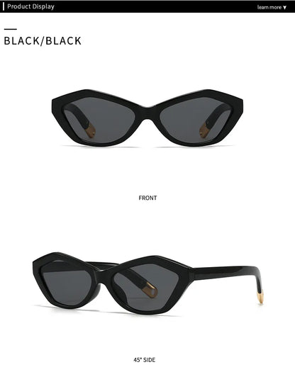 Fashion UV400 Cat Eye Sunglasses for Women Outdoor Stylish Retro Eyewear with Unique Temple Design Sun Glasses Gafas De Sol