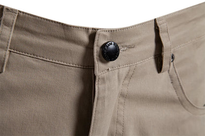 Men's 100% Cotton Summer Shorts Casual 11-Tone Multi-Pocket Lightweight Street Shorts