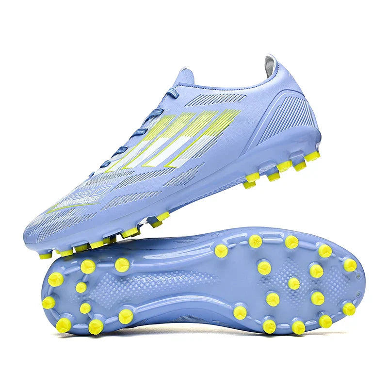 Soccer Cleats for Men Women Breathable Cushioned Insole Anti-Slip Football Shoes for AG/TF Outdoor Sports Boots