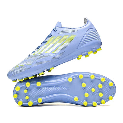 Soccer Cleats for Men Women Breathable Cushioned Insole Anti-Slip Football Shoes for AG/TF Outdoor Sports Boots