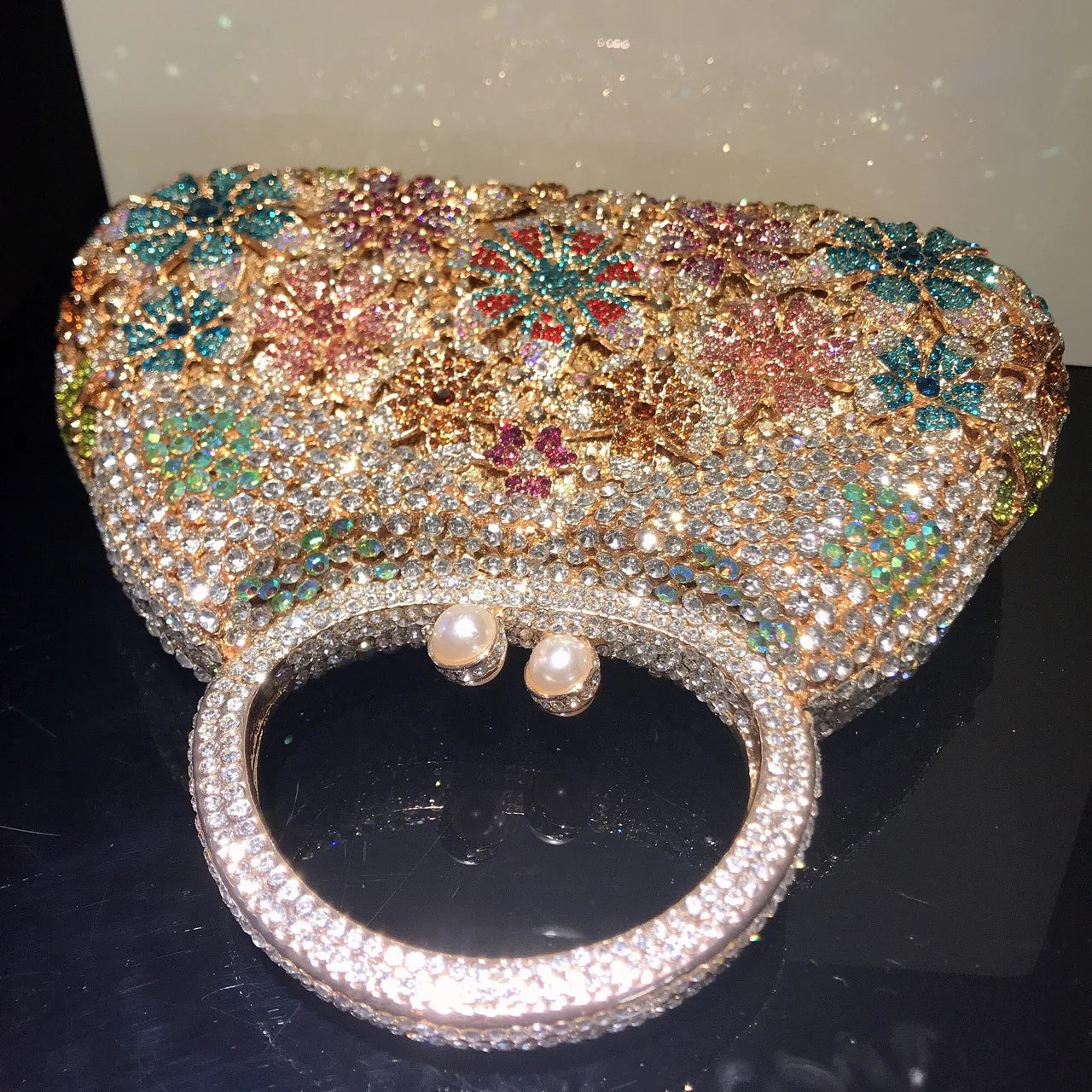 Daisy Flower Rhinestone Tote Bag Crystal Women Evening Bags Luxury Designer Party Banquet Clutch Purse Fashion Diamone Handbag