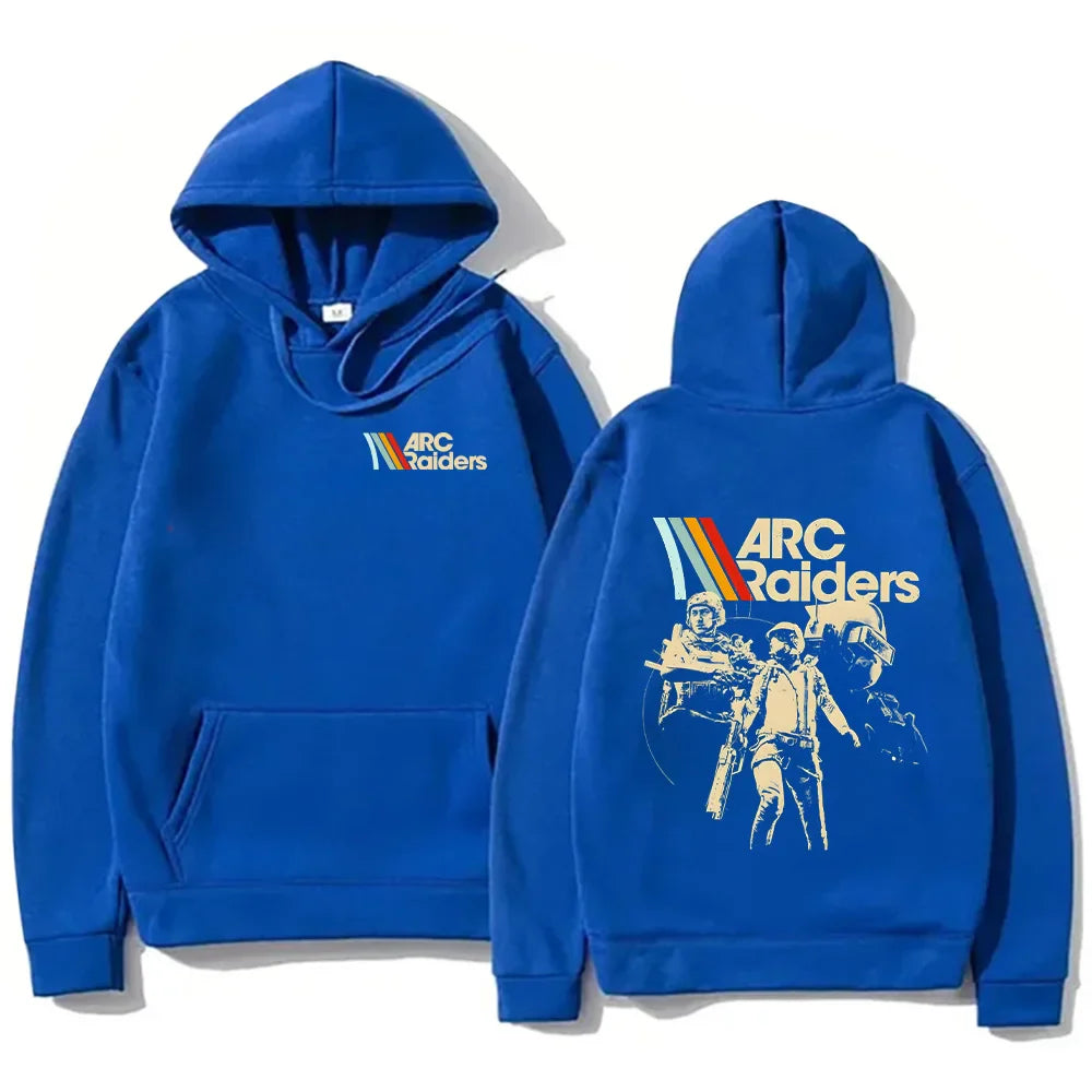 ARC Raiders Striped Hoodies ARC Hot Game Survival Evolved Sweatshirt  Gifts for Gamer Clothes Unisex Vintage Game Lovers Hoody