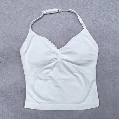 New Seamless Yoga Set Women Gym Clothing Scrunch Bum Legging Padded Tank Top Workout Outfits Fitness Sportswear Suits