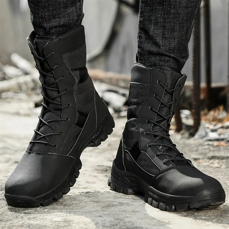 2026 Men Shoes Winter Men Combat Tactical Boots Ankle Work Safety Shoes Special Force Army Boots Male Waterproof Motorcycle Shoe