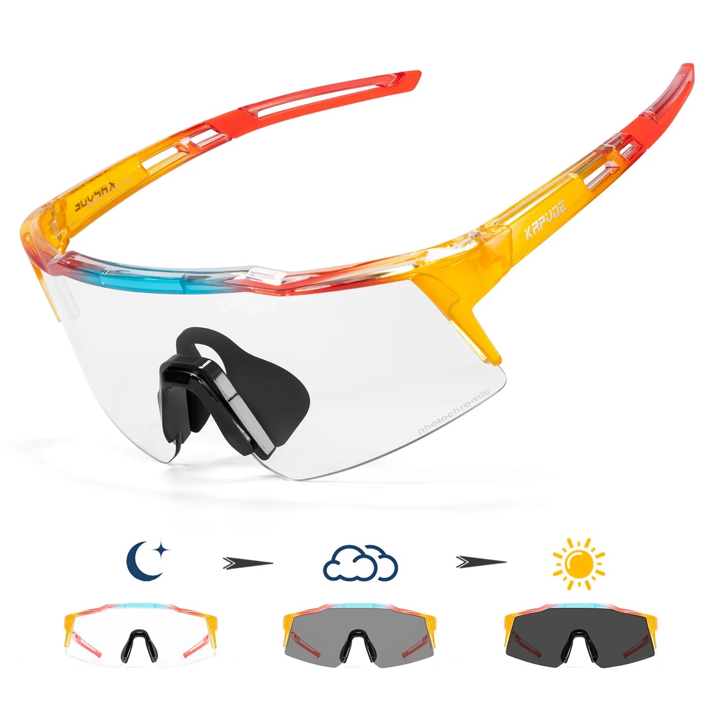 Photochromic Child Sunglasses UV400 Protection Sport Cycling Glasses Kids Boys Girls Fashion Bike Glasses Bicycle Eyewear