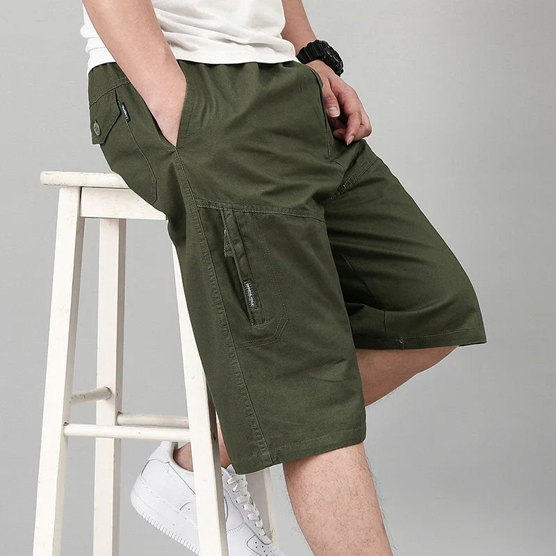Plus Size Men's Shorts Casual Cargo Shorts Summer Cotton Work Shorts Outdoor Sweatpants Cool Breathable