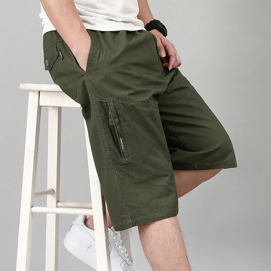 Plus Size Men's Shorts Casual Cargo Shorts Summer Cotton Work Shorts Outdoor Sweatpants Cool Breathable