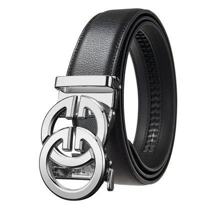 Fashion Designer Men's Belt Genuine Leather Belt Men High Quality Luxury Business Automatic Belt Men