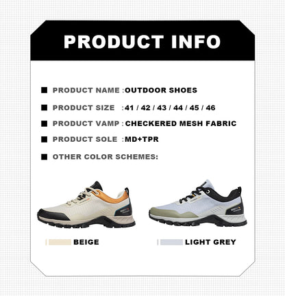 Men Hiking Shoes New Outdoor Climbing Waterproof Non-slip Wear-resistant Sneakers Male Casual Lace-Up Walking Shoes ﻿