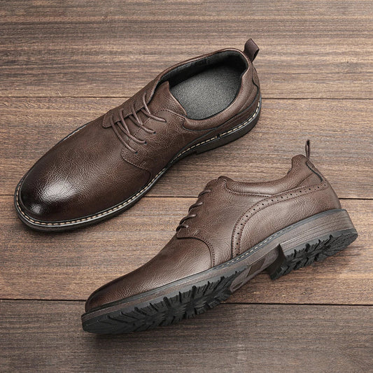 Men Casual Shoes Fashion Brand Comfortable 2025 Leather Shoes