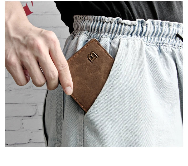 2022 New Fashion PU Leather Men's Wallet With Coin Bag Zipper Small Money Purses Dollar Slim Purse New Design Money Wallet