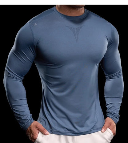 Autumn Sports Gym Fitness Clothes Tights Long-sleeved Running Training Bottoming Tops Long-sleeved T-shirts High Elasticity