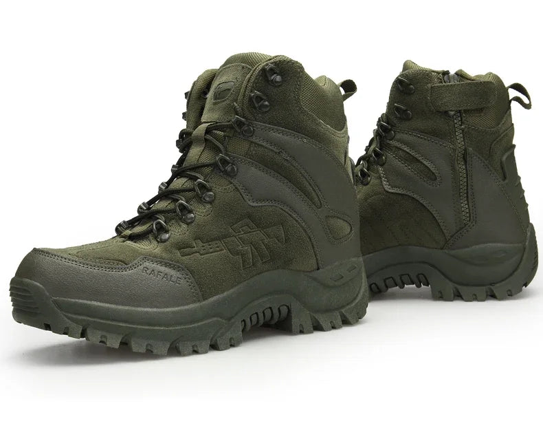 New Men Tactical Boots Army Breathable Desert High Quality Unisex Waterproof Male Hunting Boots Ankle Work Climbing Hiking Shoes