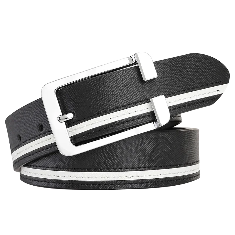 Luxury Brand Belts for Men &Women Unisex Fashion Shiny White Design pin Buckle High Quality Waist Leather Belts ceinture homme