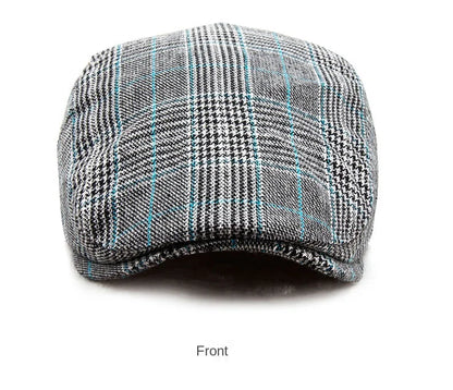 Men's Women's Beret Herringbone Flat Ivy Newsboy Hat Wool Blend Gatsby Cabbie Adjustable Cap