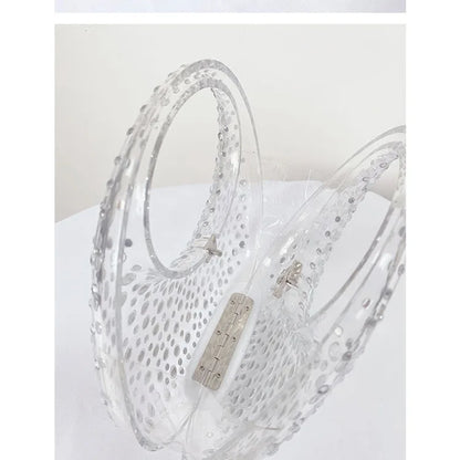 Fashion Women Diamond Handbags and Purses Transparent Acrylic Luxury Party Prom Evening Bag Casual Bling Bling Clear Clutch