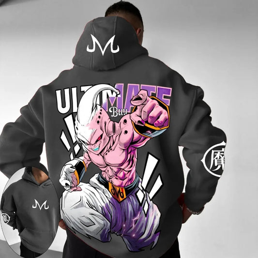 Dragon Ball Men's Hoodie Sweater Majin Buu Japan Anime Summer Autumn New Boys Children's Long Sleeve Loose Parent-Child Wear