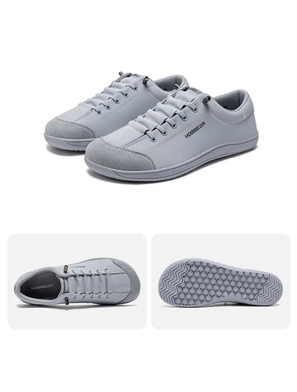 Barefoot Shoes Unisex Wide Toe Artificial Leather Sneakers Zero Drop Slip On Outdoor Lightweight Comfortable Shoes
