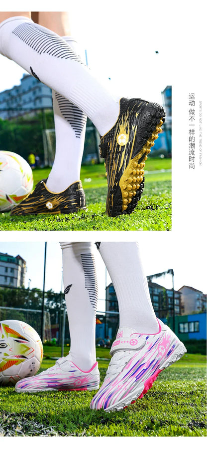 New Kids Professional Soccer Shoes TF Indoor Men Football Field Boots Original Football Shoes Society Cleats Grass Training Fast