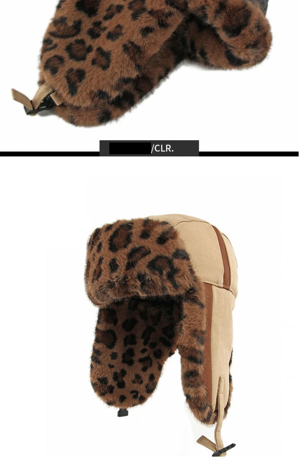 Bomber Hat Men Women Thick Warm Winter Hat Leopard Fur Earflap Cap Male Female Russian Hat Windproof Snow Ski Trapper Cap