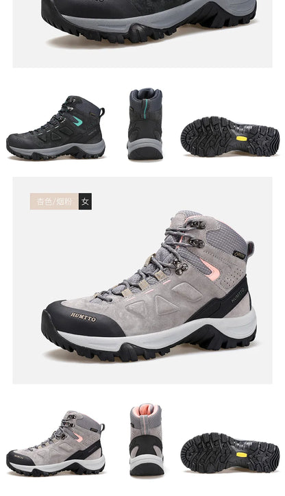 Hiking shoes Men's waterproof hunting Boots Tactical Desert Combat Ankle trekking Boots Male Women warm Leather Sneakers