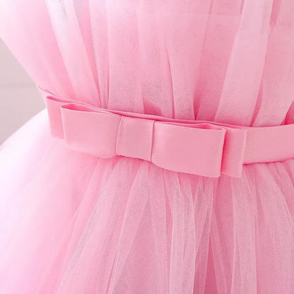 Baby Yellow Dress For Girls Kids Wedding Bridesmaid Dresses Toddler Tulle Birthday Princess Party Dress Infant Outfits Vestidos