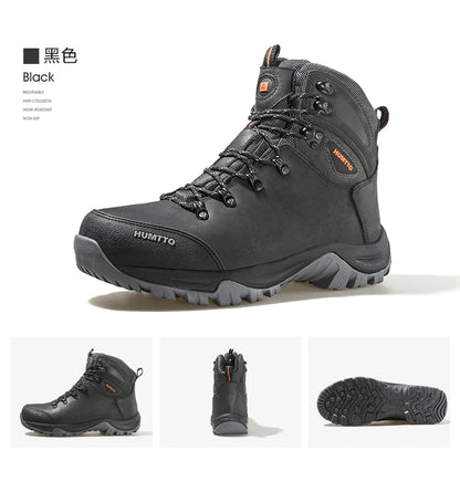 Hiking shoes Men's waterproof hunting Boots Tactical Desert Combat Ankle trekking Boots Male Women warm Leather Sneakers