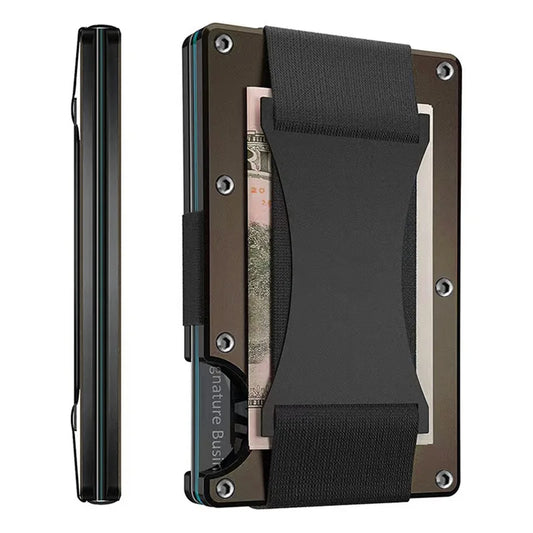 Étui portefeuille mini slim en fibre de carbone forgée, organisateur pour homme, Cartera Tarjetero Hombre, porte-cartes de crédit, cadeau de luxe