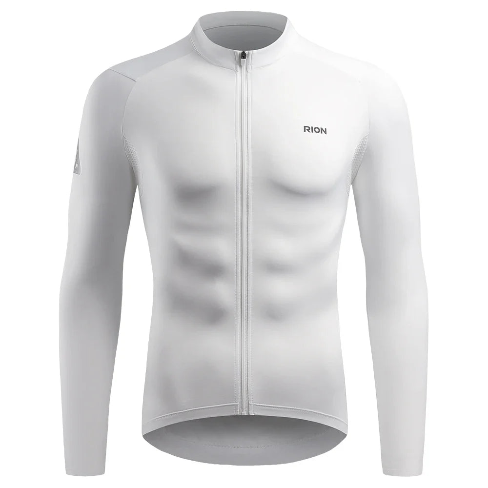 Men's Long Sleeve Cycling Jersey Sun Protection UV Reactive Cuff Label UPF50+ Quick Dry Breathable MTB Shirt Summer Outdoor