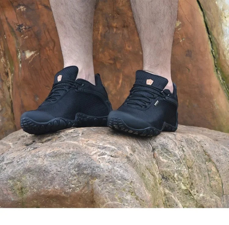 Mens Outdoor Mountain Climbing Shoes Mesh Non-Slip Breathable Trekking Hiking Shoes Waterproof Camping Soft Sneakers 39-46