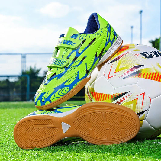Children Football Shoes Professional Indoor Non Slip TF/FG Fast Grass Boys Match Wear Resistant Training Football Shoes for Kids