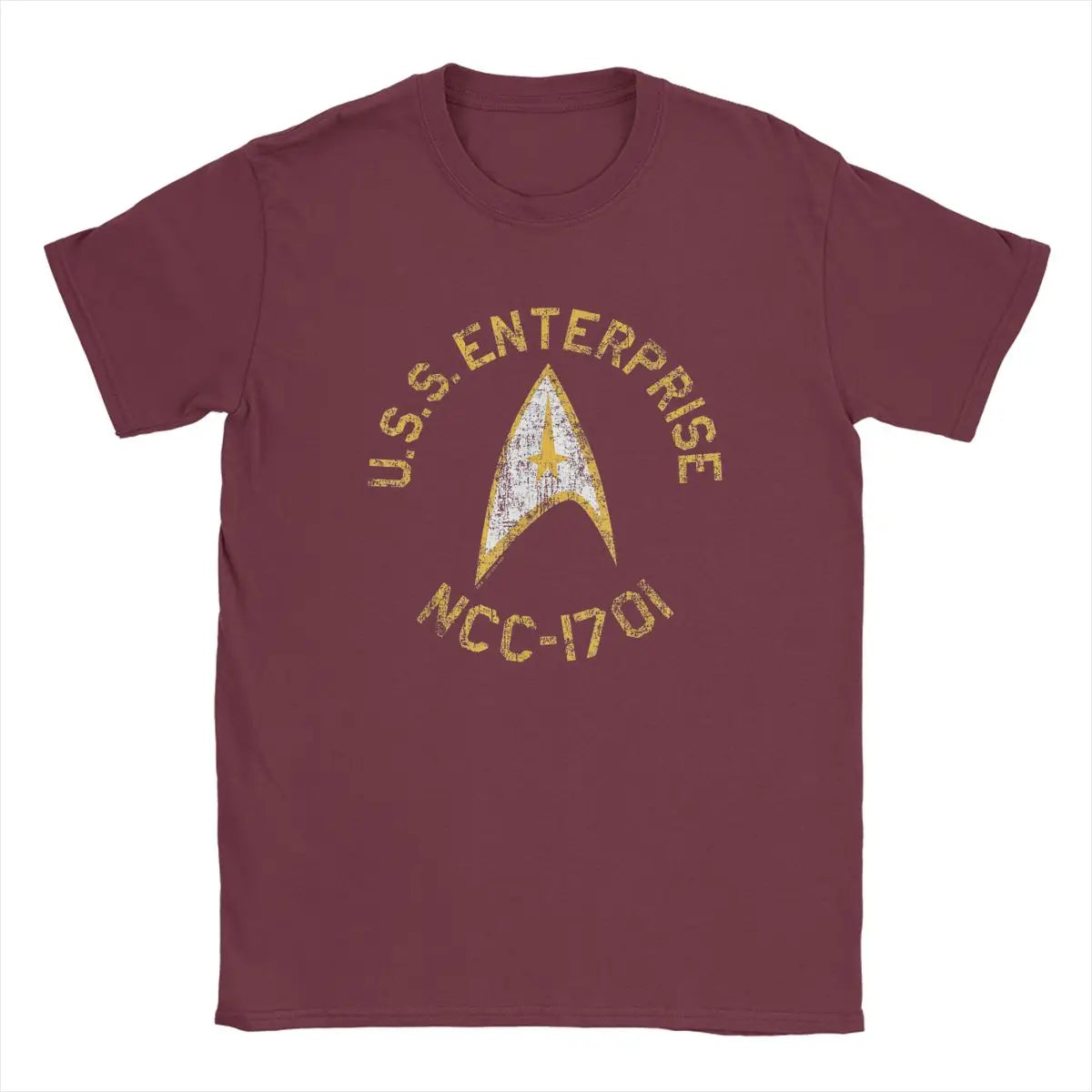 Men Stars Treks Collegiate T Shirt movie tv Series Pure Cotton Clothing Casual Short Sleeve Crewneck Tees New Arrival T-Shirt