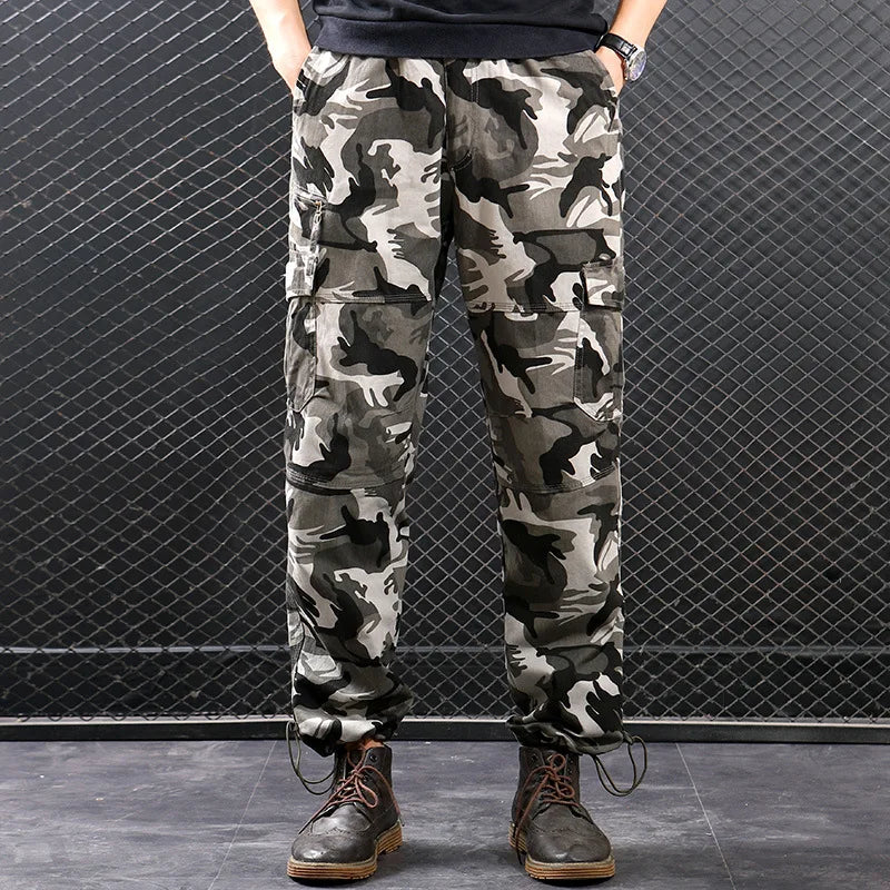Men's Tactical Trousers Large Size Loose Casual Pants Running Overalls Men's Sweatpants Sports Hiking Outdoor Clothes Work Pants