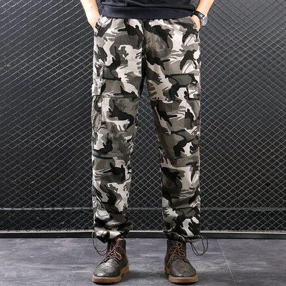 Men's Tactical Trousers Large Size Loose Casual Pants Running Overalls Men's Sweatpants Sports Hiking Outdoor Clothes Work Pants