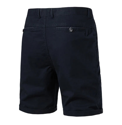 Men Casual Cotton Shorts Golf Dress Shorts Light Weight Sports Casual Knee Shorts Men's Bermuda