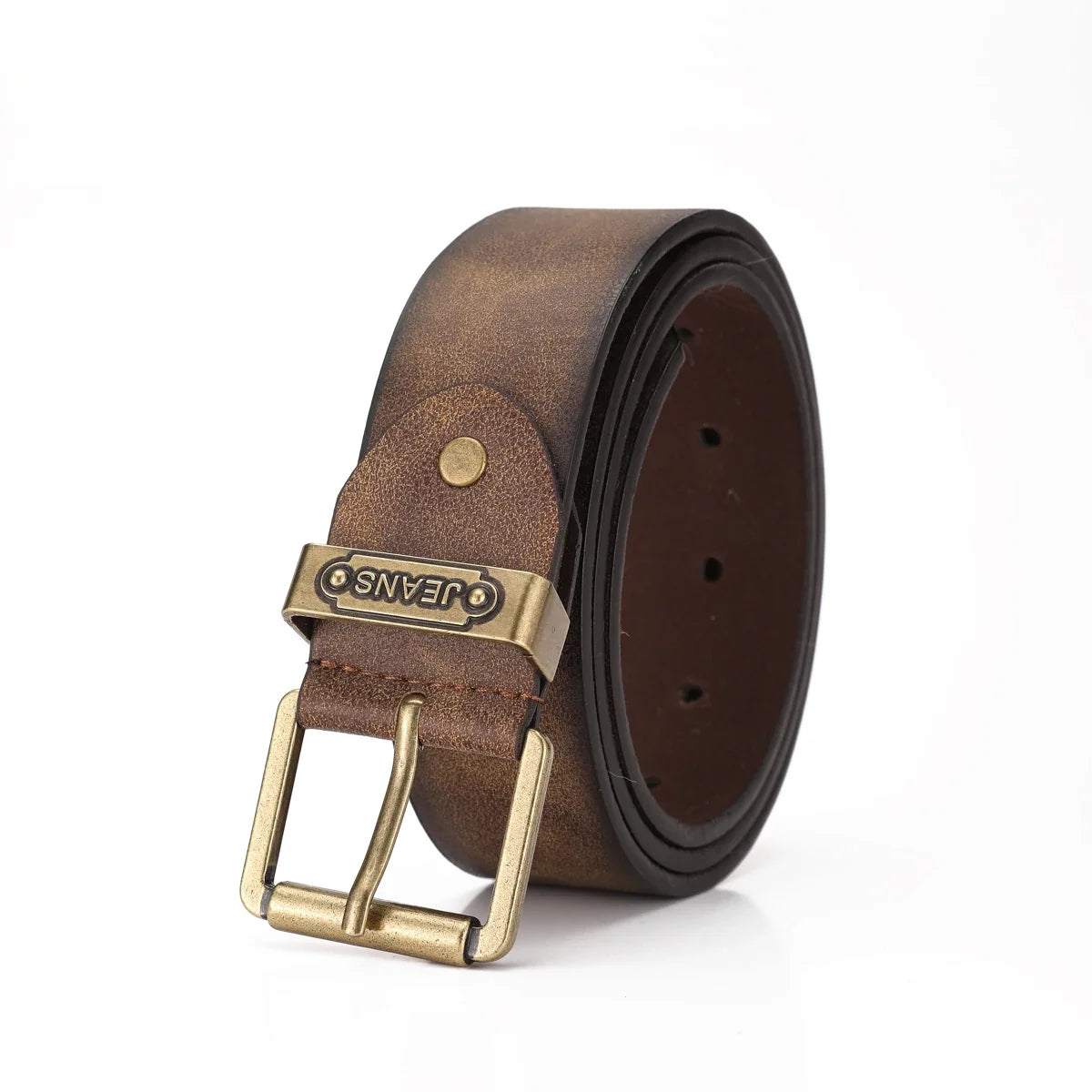 A Western-Style PU Leather Belt for Both Men and Women, a Classic and Casual Retro Belt