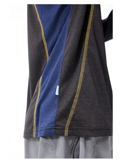 Unisex Sport  Long-Sleeved T-Shirt with Moisture-Wicking, Quick-Drying & Contrast Shoulder Design