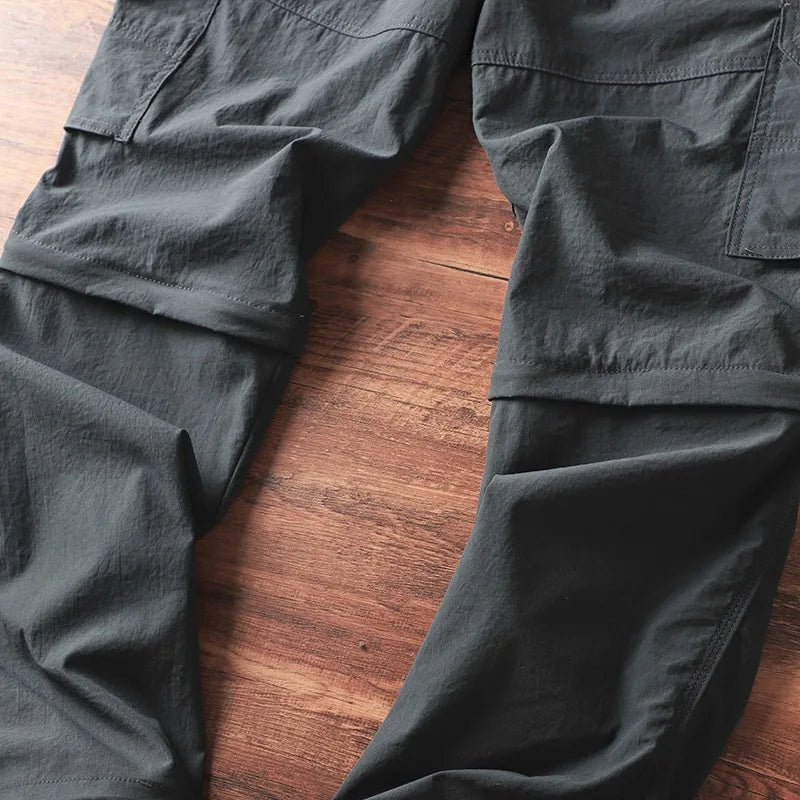 Men's Lightweight Cargo Pants Straight Casual Sport Shorts Summer Quick Drying Breathable Outdoor Fishing Hiking Climbing Pants