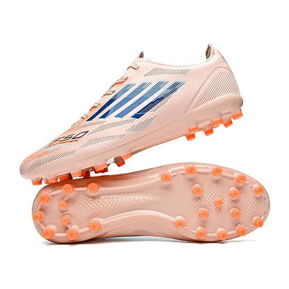 Soccer Cleats for Men Women Breathable Cushioned Insole Anti-Slip Football Shoes for AG/TF Outdoor Sports Boots