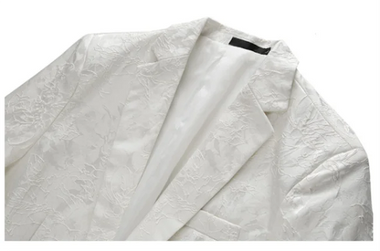 2026 New Men Business Social Suit Jacket Summer Male Single Breasted Thin Dress Male Jacquard Blazers Coats