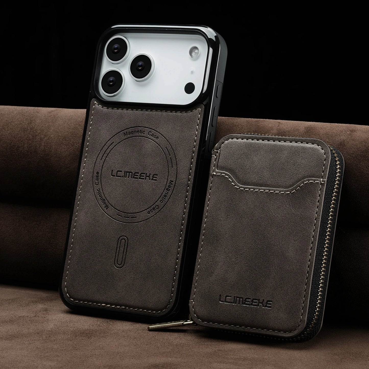 Detachable Magnetic Wallet Leather Phone Case for IPhone 17 Pro Max Air 16 Plus 15 14 13 12 11 Pro 16E Anti-Theft Brush Cover