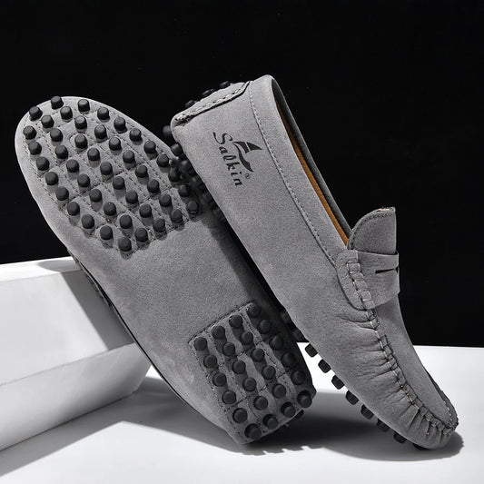 Quality Men's Suede Slip On Loafers Fashion Lightweight Breathable Wallking Driving Shoes Comfort fashion Outdoor Men's Sneakers