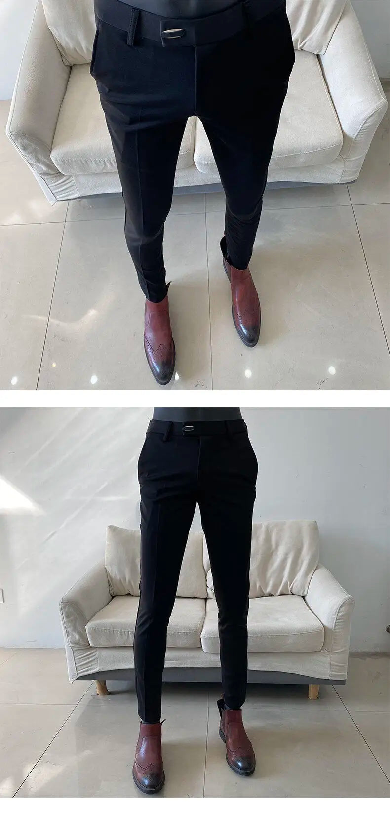 High Quality Men's Suit Pants 2025 Spring New Men Formal Business Office Social Dress Pants Slim Fit Casual Wedding Trousers