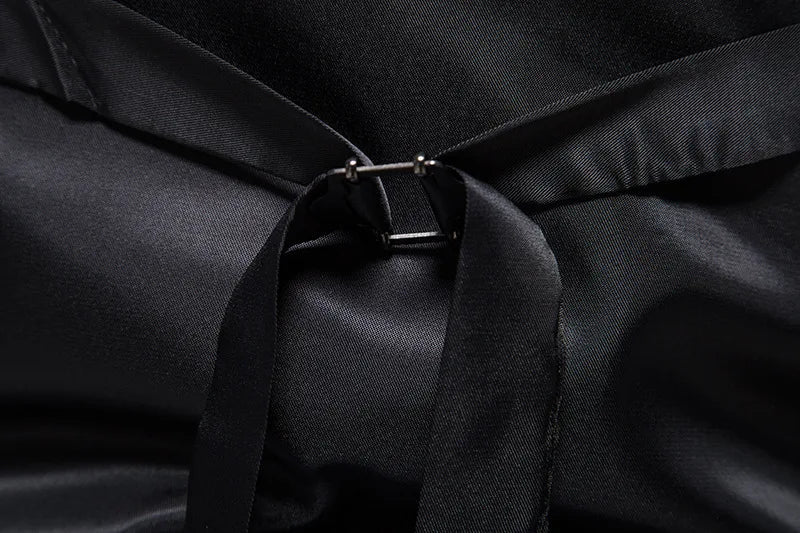 Tailored Collar Vest for Men Single Breasted Herringbone Tweed Suit Vest Mens Formal Striped Waistcoat Punk Groomsmen Wedding