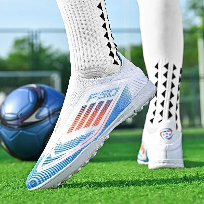 New Men Soccer Shoes Outdoor Sport Football Boots Training Breathable Match Boys Adult Cleats Non Slip Long Spikes Comfortable