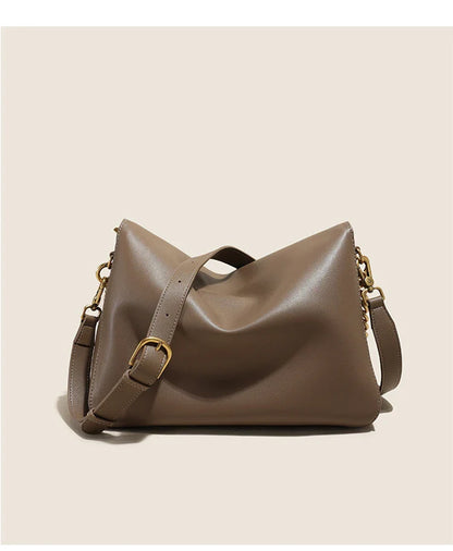 Genuine Leather Large Chain Shoulder For Women 2026 Luxury Designer Office Messenger Bags Satchel Cow Ladies Handbags